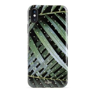 ND38_IPCX65TROPICAL1BLK PURO Glam Tropical Leaves - Etui iPhone Xs Max (Brilliant Leaves)