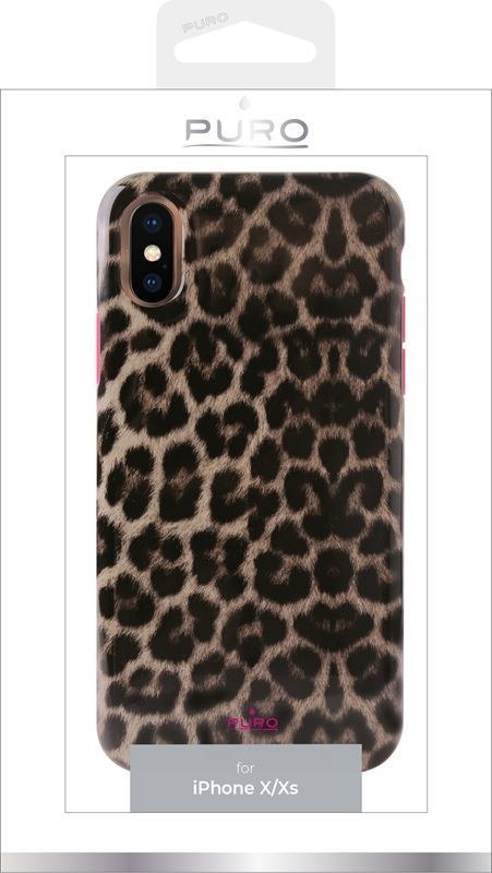 ND38_IPCXCLEO2PNK PURO Glam Leopard Cover - Etui iPhone Xs / X (Leo 2) Limited edition
