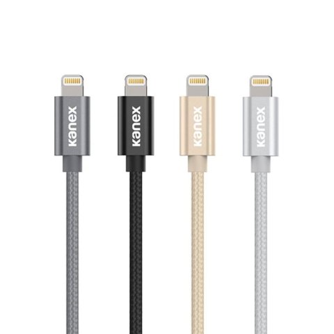 ND38_K157-1528-1MSV Kanex DuraBraid - Kabel połączeniowy USB-C (Power Delivery) na Lightning MFi 1 2 m (Silver)