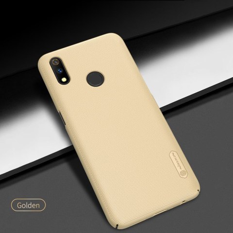 ND38_OR3P-80079 Nillkin Super Frosted Shield - Etui Realme 3 Pro (Realme X Lite) (Golden)