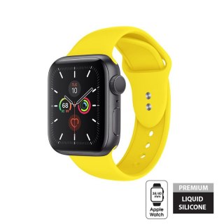ND38_CRG-40LQB-YEL Crong Liquid Band - Pasek do Apple Watch 38/40 mm (żółty)
