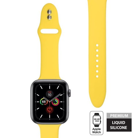ND38_CRG-40LQB-YEL Crong Liquid Band - Pasek do Apple Watch 38/40 mm (żółty)