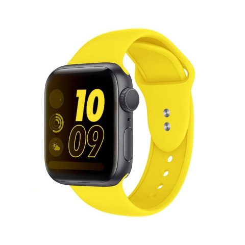 ND38_CRG-40LQB-YEL Crong Liquid Band - Pasek do Apple Watch 38/40 mm (żółty)