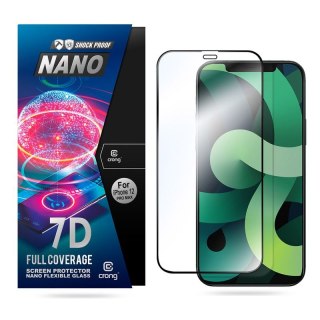 ND38_CRG-7DNANO-IP67 Crong 7D Nano Flexible Glass - Niepękające szkło hybrydowe 9H na cały ekran iPhone 12 Pro Max