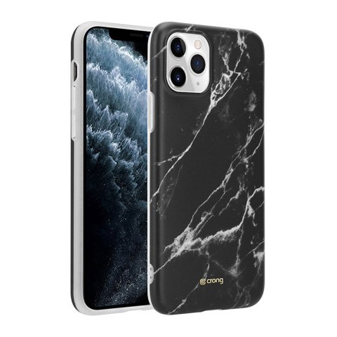 ND38_CRG-MRB-IP11P-BLK Crong Marble Case ? Etui iPhone 11 Pro (czarny)