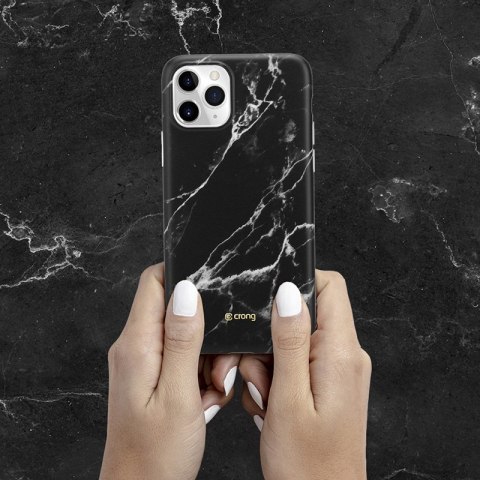 ND38_CRG-MRB-IP11P-BLK Crong Marble Case ? Etui iPhone 11 Pro (czarny)