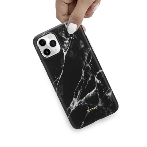 ND38_CRG-MRB-IP11P-BLK Crong Marble Case ? Etui iPhone 11 Pro (czarny)