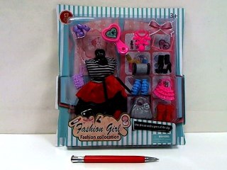 Sukienka z akcesoriami dla lalek 10851.