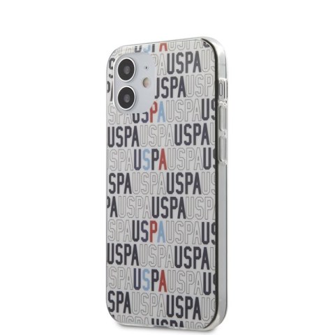 ND38_USHCP12SPCUSPA6 US Polo Assn Logo Mania - Etui iPhone 12 Mini (biały)