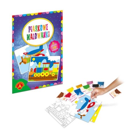 Piaskowe malowanki - pociąg, samolot 18813