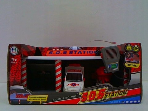 BAZA RATUNKOWA SOS AMBULANS 2 POJAZDY DŹWIĘKI