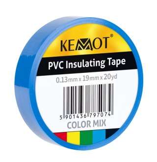 NAR0438 Taśma izolacyjna klejąca REBEL (0,13 mm x 19 mm x 20 yd) niebieska