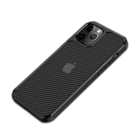 ND38_CRG-CRB-IP1267-BLK Crong Hybrid Carbon - Etui iPhone 12 Pro Max (czarny)