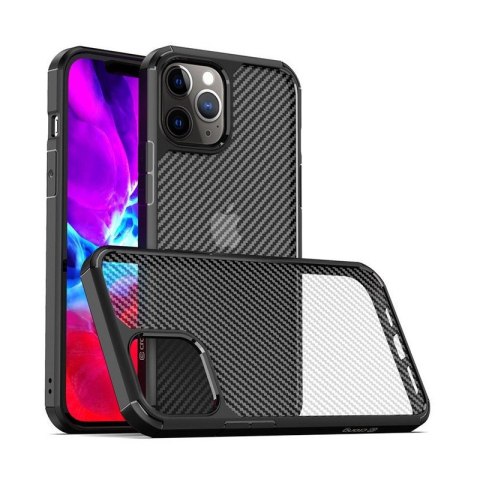 ND38_CRG-CRB-IP1267-BLK Crong Hybrid Carbon - Etui iPhone 12 Pro Max (czarny)