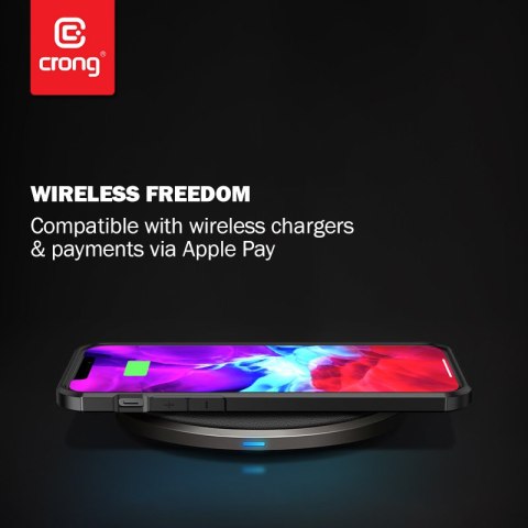 ND38_CRG-CRB-IP1267-BLK Crong Hybrid Carbon - Etui iPhone 12 Pro Max (czarny)