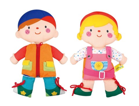 ND19_KA10824-PG Przytulanka/lalka do ubierania - dwustronna