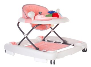 ND31_B01_022_1_1 Chodzik kołyska z kierownicą - różowo szary