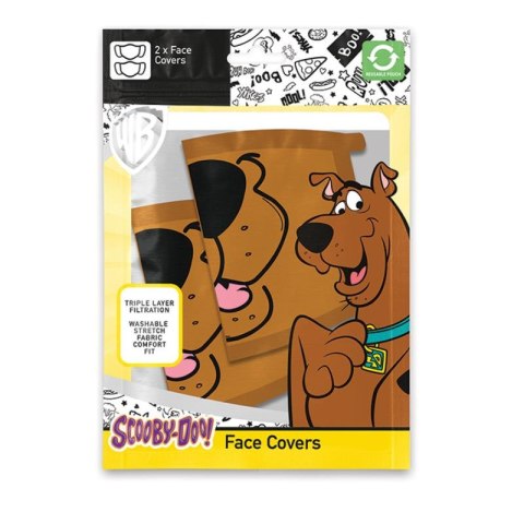 ND38_GP85566 Scooby Doo - Maseczka ochronna 2 sztuki 3 warstwy filtrujące