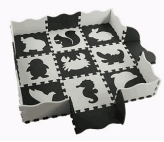 KX6270 Puzzle piankowe mata dla dzieci 25el. czarno-białe