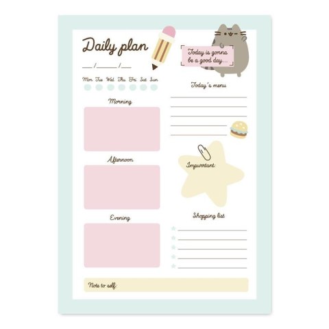 ND38_BNE0023 Pusheen - Planner dzieny z kolekcji Foodie