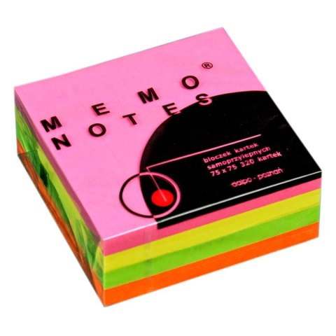 ND39_155577 NOTES SPRZYL 75X75/320K MEMO NEON MIX KOL FOL