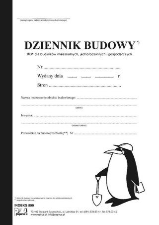 ND39_57597 DZIENNIK BUDOWY A4 DB1 PIR 890