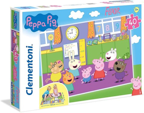 CLE puzzle 40 Podłogowe SuperKolor Peppa Pig 25458
