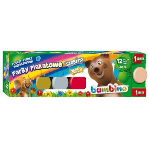 ND39_286462 FARBY PLAK 12KOL 20ML ZLO SRE FO BAMBINO PUD