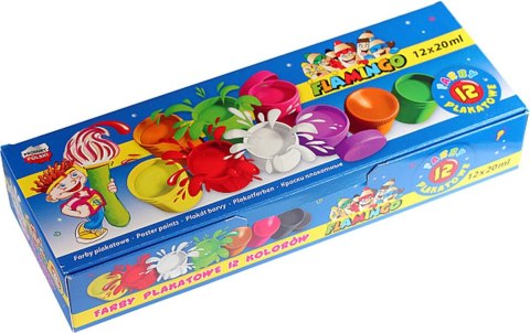 ND39_344564 FARBY PLAK 12KOL 20ML FLAMINGO 299125 PUD