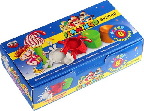 ND39_346264 FARBY PLAK 8KOL 20ML FLAMINGO 299123 PUD