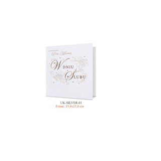 ND39_423606 KARNET OKAZ A5 Z KOPERTA ZDOB P-DR UK-SILVER FOL