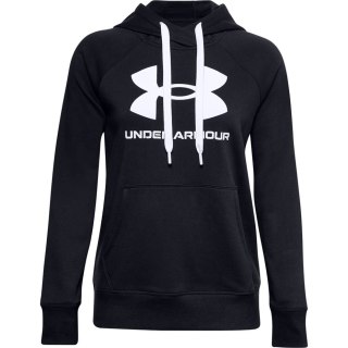 ND05_B16083-XL 1356318 001 Bluza damska Under Armour Rival Fleece Logo Hoodie głęboka czerń 1356318 001 r.XL
