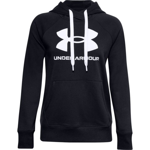 ND05_B16083-XL 1356318 001 Bluza damska Under Armour Rival Fleece Logo Hoodie głęboka czerń 1356318 001 r.XL