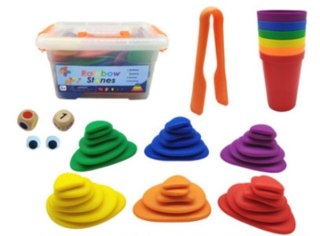 KX6288 Kamyki kreatywne kolorowe układanka montessori