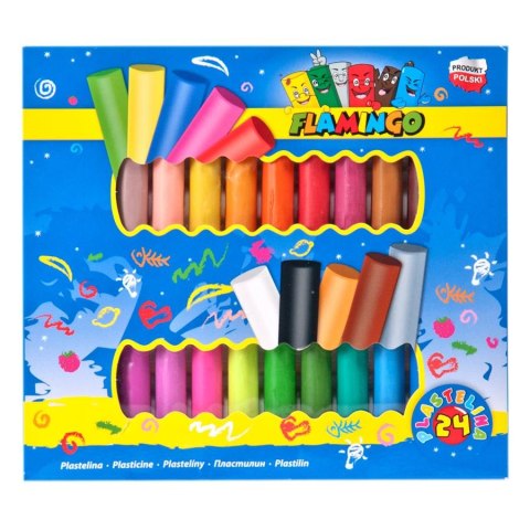 ND39_344567 PLASTELINA 24KOL FLAMINGO 299121 PUD
