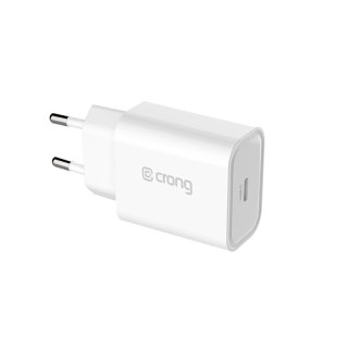 ND38_CRG-TUSBC20-WHI Crong USB-C Travel Charger ? Ładowarka sieciowa USB-C Power Delivery 20W (biały)