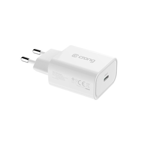 ND38_CRG-TUSBC20-WHI Crong USB-C Travel Charger ? Ładowarka sieciowa USB-C Power Delivery 20W (biały)