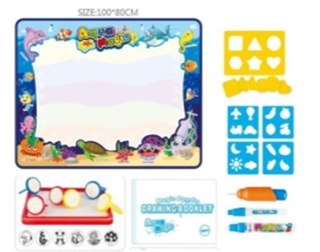 KX6167 Mata wodna z akcesoriami wielokolorowa 100x80cm