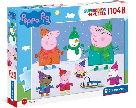 CLE puzzle 104 maxi SuperKolor Peppa Pig 23752