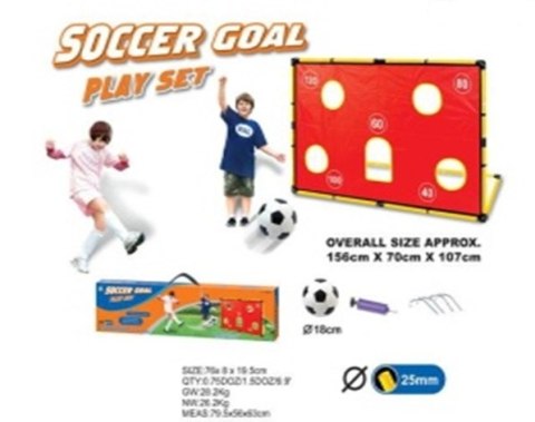 KX6182 Bramka piłkarska mata treningowa z akcesoriami