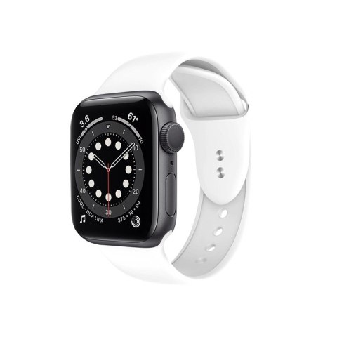 ND38_CRG-40LQB-WHI Crong Liquid - Pasek do Apple Watch 38/40mm (biały)
