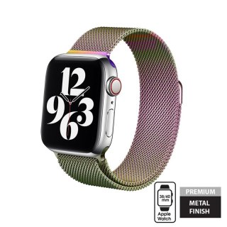 ND38_CRG-40MST-OPL Crong Milano Steel - Pasek ze stali nierdzewnej do Apple Watch 38/40 mm (opalizujący)
