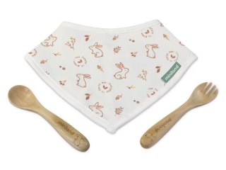 ND19_ML89317 Zestaw bambusowy ECO-friendly (łyżeczka+widelec+serwetka) - Królik