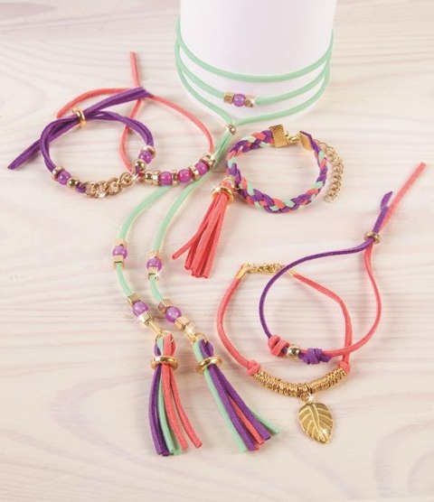 1207 Make it Real Zestaw do tworzenia bransoletek Gold Link Suede