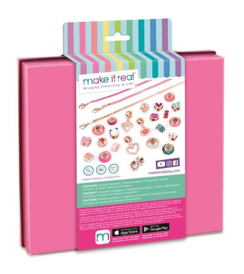 1722 Make it Real Zestaw do tworzenia bransoletek Halo Charms Think Pink