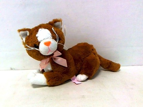 Brązowy kot Flico z kokardą 34cm 12831 08534