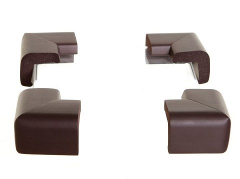 ND19_PCR1301P Nakładki piankowe na narożniki i krawędzie - 4 szt. - brązowe