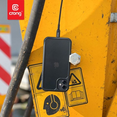 ND38_CRG-AL15USCL-BLK Crong Armor Link ? Kabel MFi z USB-C na Lightning w oplocie 150cm (czarny)