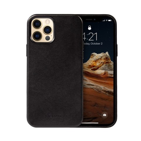 ND38_CRG-ESS-IP1267-BLK Crong Essential Cover - Etui ze skóry ekologicznej iPhone 12 Pro Max (czarny)