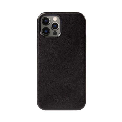 ND38_CRG-ESS-IP1267-BLK Crong Essential Cover - Etui ze skóry ekologicznej iPhone 12 Pro Max (czarny)